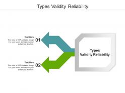 Types validity reliability ppt powerpoint presentation portfolio graphics example cpb