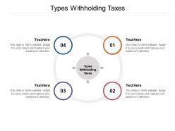 Types withholding taxes ppt powerpoint presentation model rules cpb