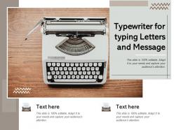 Typewriter for typing letters and message