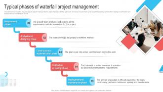 Typical Phases Of Waterfall Project Management Waterfall Project Management