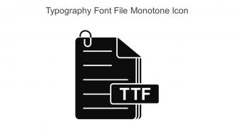Typography Font File Monotone Icon In Powerpoint Pptx Png And Editable Eps Format