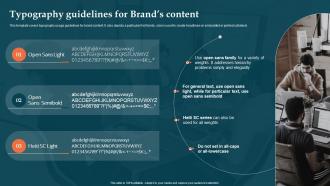 Typography Guidelines For Brands Content Brand Launch Plan Ppt Ideas