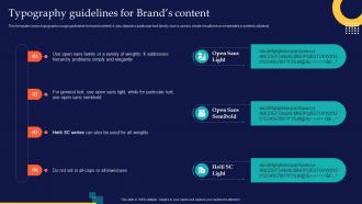 Typography Guidelines For Brands Content Brand Rollout Checklist Ppt Powerpoint Presentation Tips