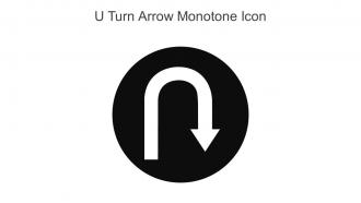 U Turn Arrow Monotone Icon In Powerpoint Pptx Png And Editable Eps Format