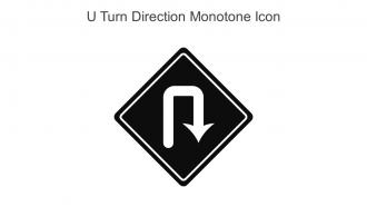 U Turn Direction Monotone Icon In Powerpoint Pptx Png And Editable Eps Format