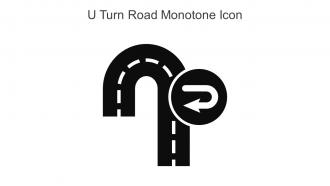 U Turn Road Monotone Icon In Powerpoint Pptx Png And Editable Eps Format
