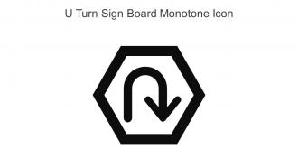 U Turn Sign Board Monotone Icon In Powerpoint Pptx Png And Editable Eps Format