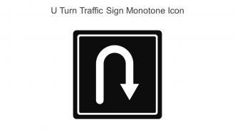 U Turn Traffic Sign Monotone Icon In Powerpoint Pptx Png And Editable Eps Format