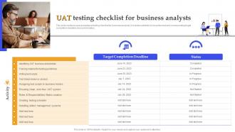 UAT Testing Checklist For Business Analysts