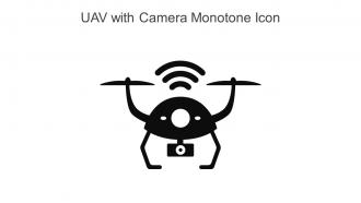 UAV With Camera Monotone Icon In Powerpoint Pptx Png And Editable Eps Format