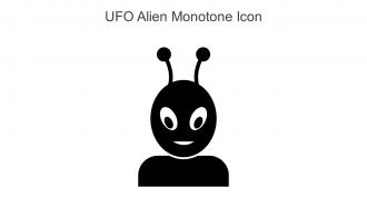 Ufo Alien Monotone Icon In Powerpoint Pptx Png And Editable Eps Format