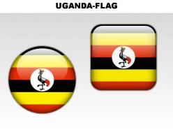 Uganda country powerpoint flags