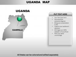 Uganda country powerpoint maps