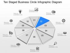 Uh ten staged business circle infographic diagram powerpoint template slide