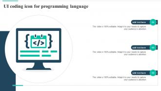 UI Coding Icon For Programming Language