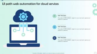 UI Path Web Automation For Cloud Services