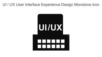 UI UX User Interface Experience Design Monotone Icon In Powerpoint Pptx Png And Editable Eps Format