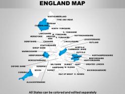Uk england country powerpoint maps