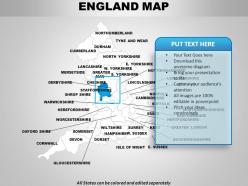 Uk england country powerpoint maps