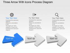 Uk three arrow with icons process diagram powerpoint template slide