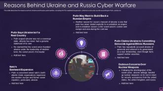 Ukraine and russia cyber warfare it reasons behind ukraine and russia cyber warfare