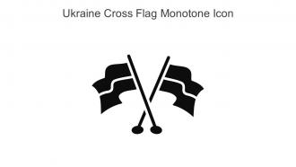 Ukraine Cross Flag Monotone Icon In Powerpoint Pptx Png And Editable Eps Format