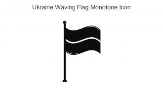 Ukraine Waving Flag Monotone Icon In Powerpoint Pptx Png And Editable Eps Format