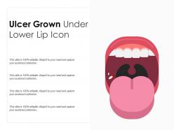 Ulcer grown under lower lip icon