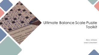 Ultimate Balance Scale Puzzle Toolkit PPT Information AT