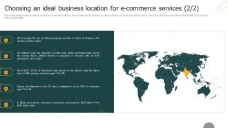 Ultimate E Commerce Business Choosing An Ideal Business Location For E Commerce Services BP SS Editable Graphical