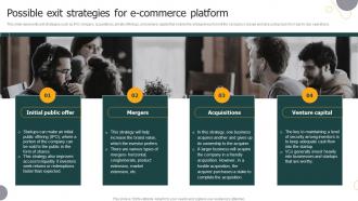 Ultimate E Commerce Business Possible Exit Strategies For E Commerce Platform BP SS