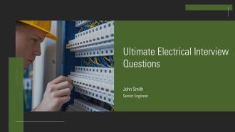 Ultimate Electrical Interview Questions PPT Demonstration AT