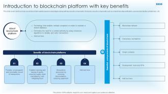 Ultimate Guide For Blockchain Introduction To Blockchain Platform With Key Benefits BCT SS V