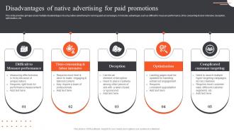 Ultimate Guide Of Paid Advertising Disadvantages Of Native Advertising For Paid Promotions MKT SS V