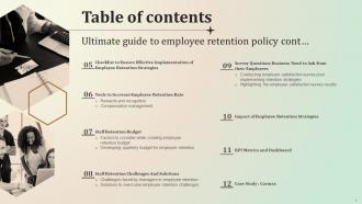 Ultimate Guide To Employee Retention Policy Powerpoint Presentation Slides Images Editable
