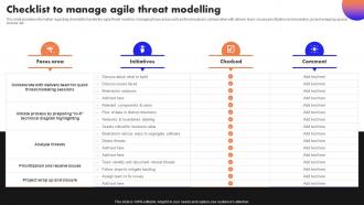 Ultimate Guide To Handle Business Checklist To Manage Agile Threat Modelling