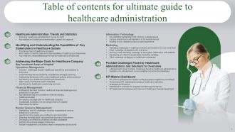 Ultimate Guide To Healthcare Administration Powerpoint Presentation Slides Template Unique