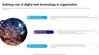 Ultimate Guide To Understanding And Leveraging Defining Role Of Digital Twin Technology In Organization BCT SS V