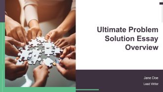 Ultimate Problem Solution Essay Overview PPT Guidelines AT
