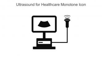 Ultrasound For Healthcare Monotone Icon In Powerpoint Pptx Png And Editable Eps Format