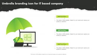 Umbrella Branding Icon For IT Based Company