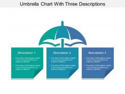 Umbrella chart with three descriptions