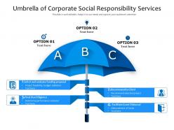 Umbrella of corporate social responsibility services