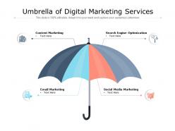 Umbrella of digital marketing services