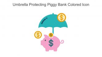 Umbrella Protecting Piggy Bank Colored Icon In Powerpoint Pptx Png And Editable Eps Format