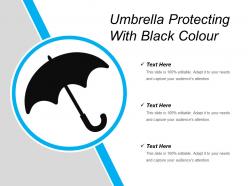 Umbrella protecting with black colour