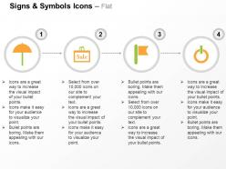 Umbrella Sale Flag Power Button Ppt Icons Graphics