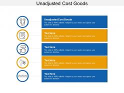 Unadjusted cost goods ppt powerpoint presentation gallery infographics cpb
