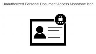 Unauthorized Personal Document Access Monotone Icon In Powerpoint Pptx Png And Editable Eps Format