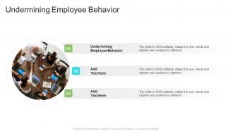 Undermining Employee Behavior In Powerpoint And Google Slides Cpb